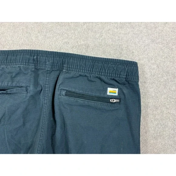 Vuori Ripstop Climbing Hiking Organic Cotton Pants (Men's Large) Blue